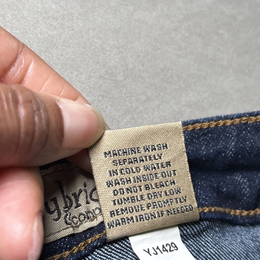 NWT Hybrid & Company Denim Pencil Skirt Size 14 Dark Wash Stretch - Picture 8 of 8